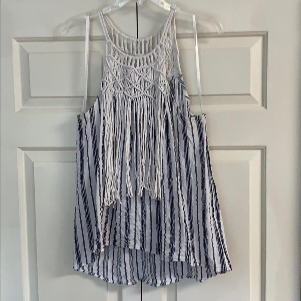 NWOT Knox Rose Fringe Tank top